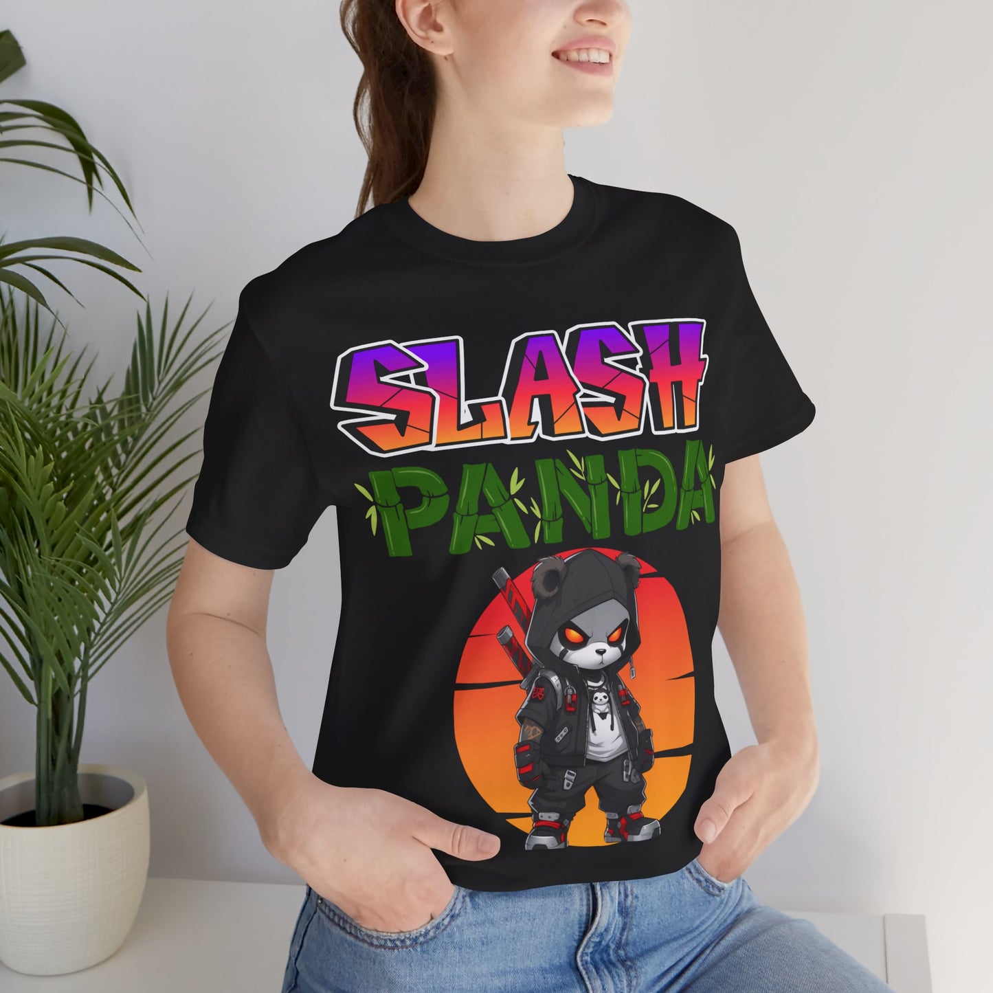 Slash Panda | Cute | Comic Book | Anime | Manga | Unisex | Men's | Women's | Tee | T-Shirt