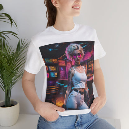 Bartender | HD Graphic | She Made Us Drinks To Drink, We Drunk Em | CyberPunk | Unisex | Men's | Women's | Tee | T-Shirt