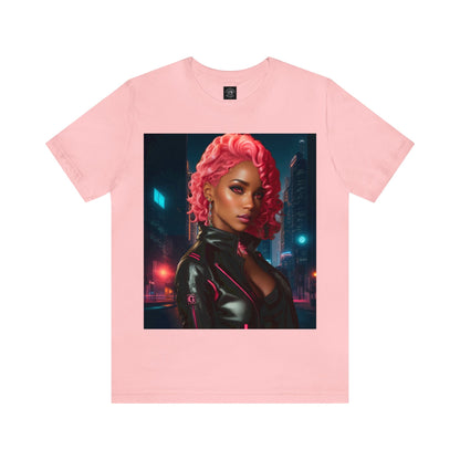 Pink Panthress | Anime Gift | Fantasy Girl | City Lights | Sci Fi | Futuristic | HD Graphics | Unisex | Men's | Women's | Tee | T-Shirt