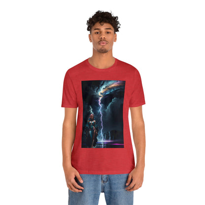 Lightning Crashes |  Anime Gift | Fantasy Girl | Nature's Fury | Sci Fi | Futuristic | HD Graphics | Unisex | Men's | Women's | Tee | T-Shirt