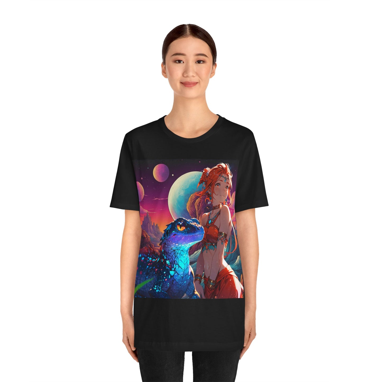 A Girl And Her 'Guana | Anime | Fantasy | Unisex | Men's | Women's | Tee | T-Shirt