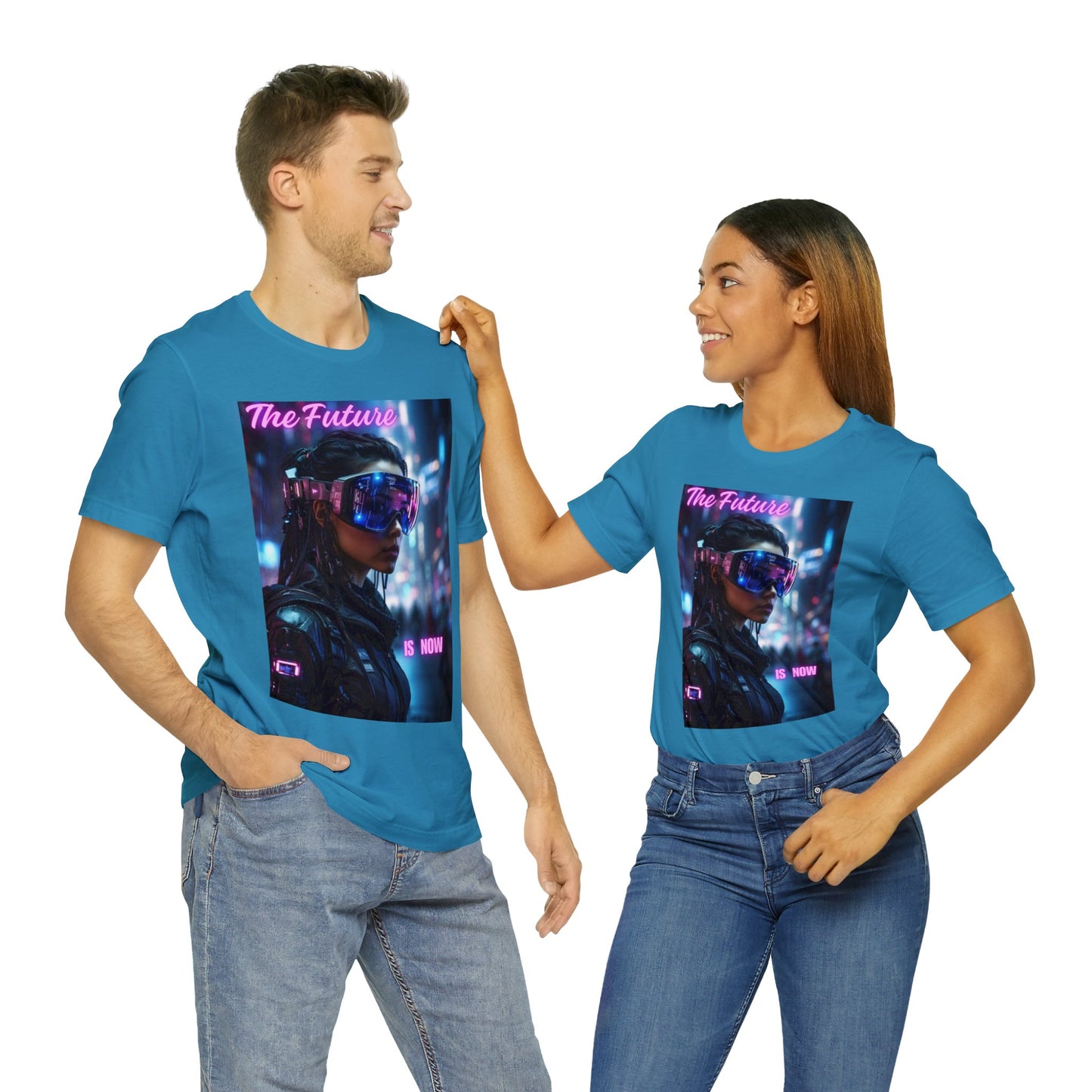 The Future Is Now | Anime Gift | Fantasy Girl |Cyberpunk | Sci Fi | Futuristic | HD Graphics | Unisex | Men's | Women's | Tee | T-Shirt