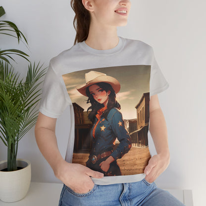 The Showdown | HD Graphic | Wild West | Cowgirl | Unisex | Men's | Women's | Tee | T-Shirt