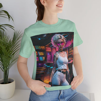 Bartender | HD Graphic | She Made Us Drinks To Drink, We Drunk Em | CyberPunk | Unisex | Men's | Women's | Tee | T-Shirt