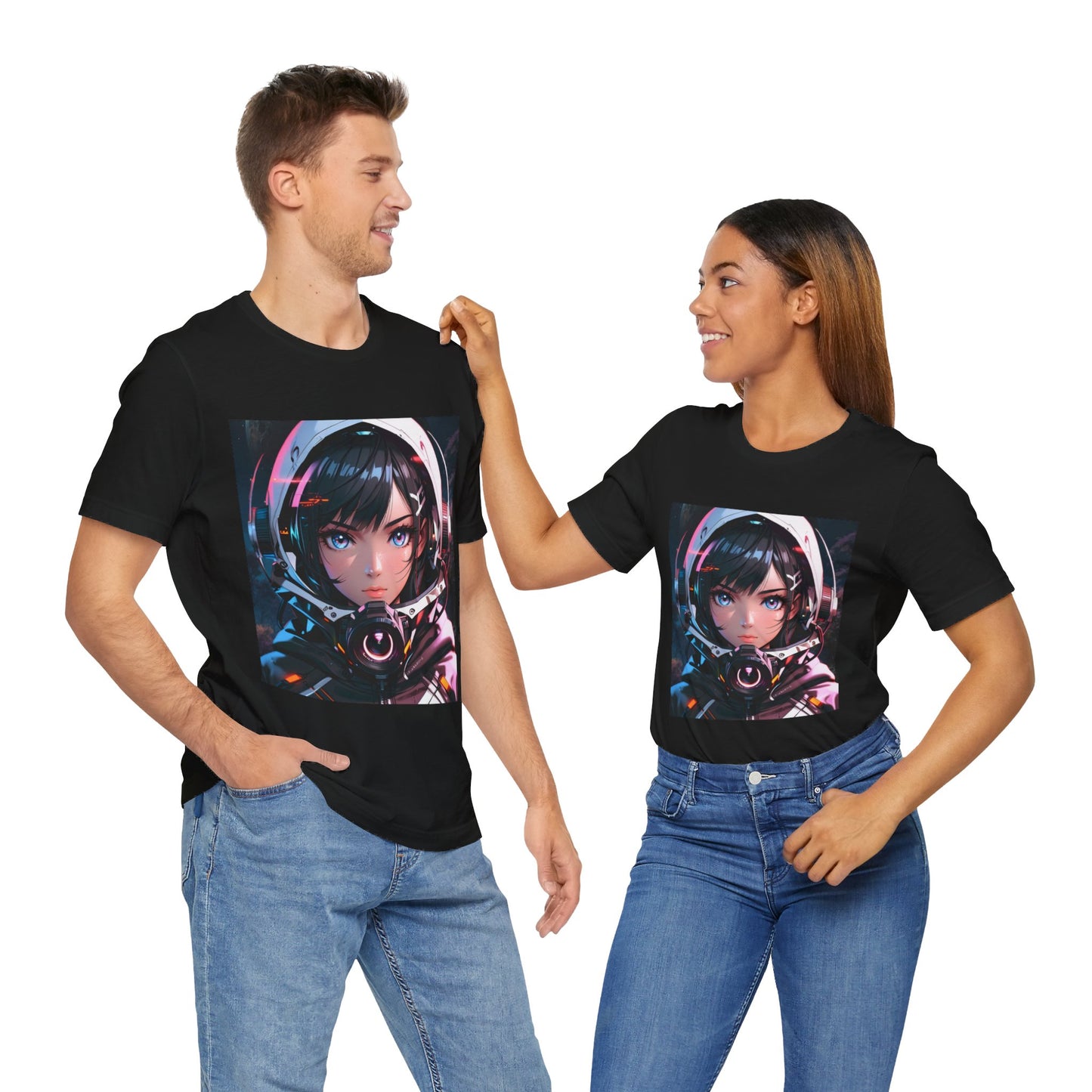 Starlit Stunner | HD Graphic | Sci-Fi | Anime | Woman Astronaut | Unisex | Men's | Women's | Tee | T-Shirt