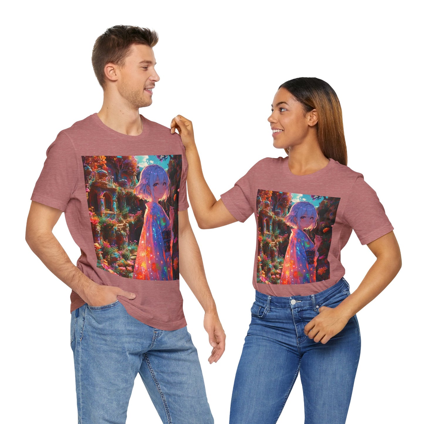 Floral Visions | HD Graphic| Anime | Pretty Girl | Unisex | Men's | Women's | Tee | T-Shirt