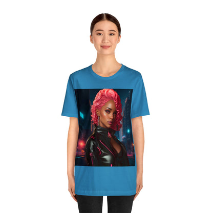 Pink Panthress | Anime Gift | Fantasy Girl | City Lights | Sci Fi | Futuristic | HD Graphics | Unisex | Men's | Women's | Tee | T-Shirt