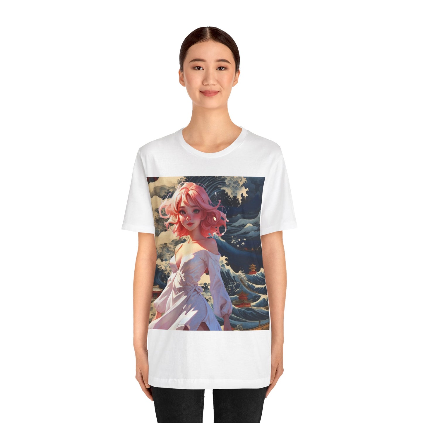 Waves of Beauty | HD Graphic | Pretty Girl | Japanese Art | Men's | Women's | Tee | T-Shirt