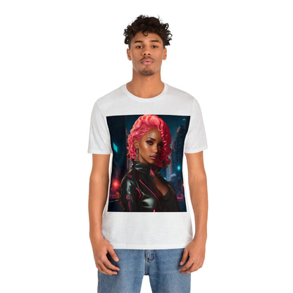 Pink Panthress | Anime Gift | Fantasy Girl | City Lights | Sci Fi | Futuristic | HD Graphics | Unisex | Men's | Women's | Tee | T-Shirt