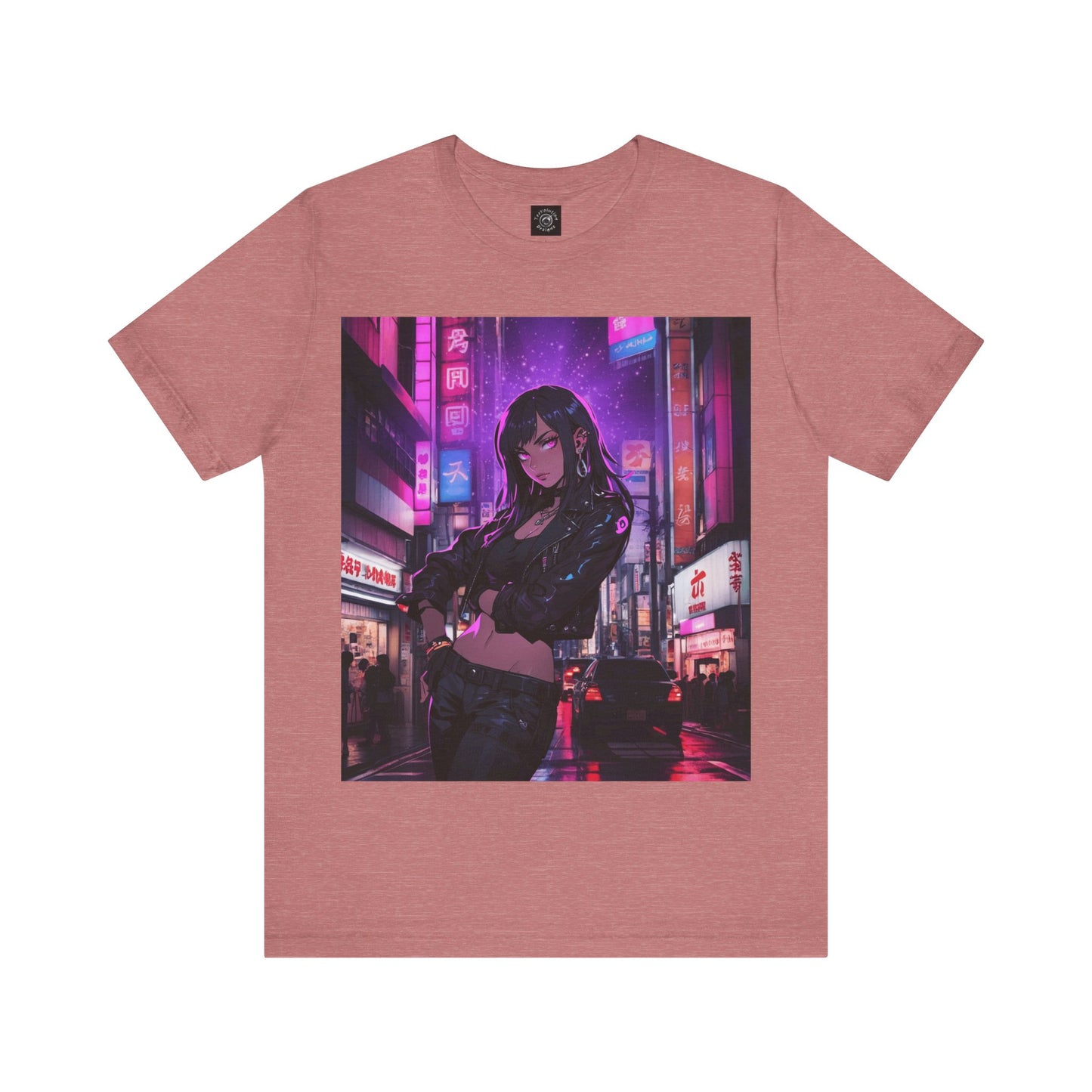 After Glow | HD Graphic | Anime | City | Pretty Girl | Neon Colors | Unisex | Men's | Women's | Tee | T-Shirt