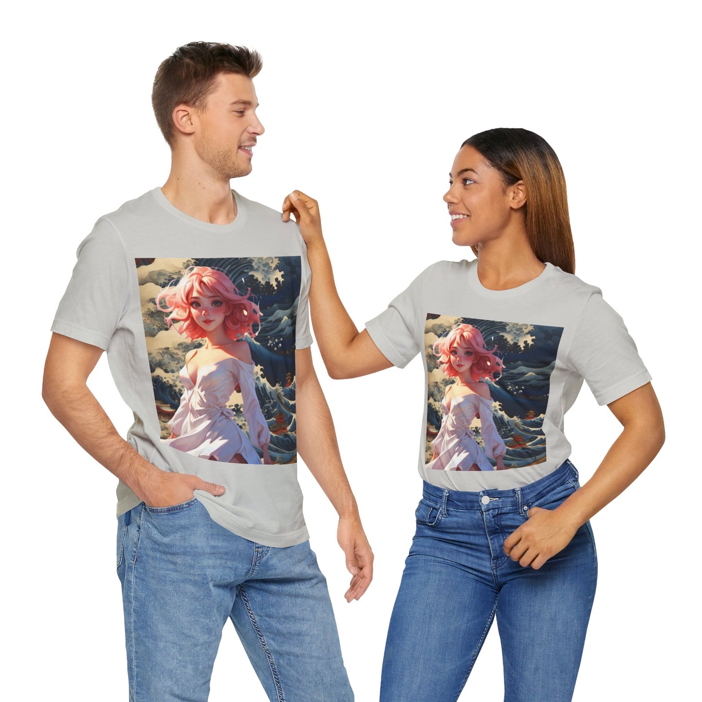 Waves of Beauty | HD Graphic | Pretty Girl | Japanese Art | Men's | Women's | Tee | T-Shirt