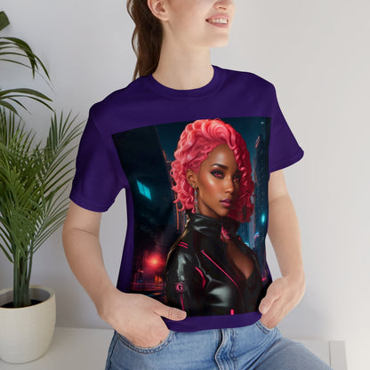 Pink Panthress | Anime Gift | Fantasy Girl | City Lights | Sci Fi | Futuristic | HD Graphics | Unisex | Men's | Women's | Tee | T-Shirt