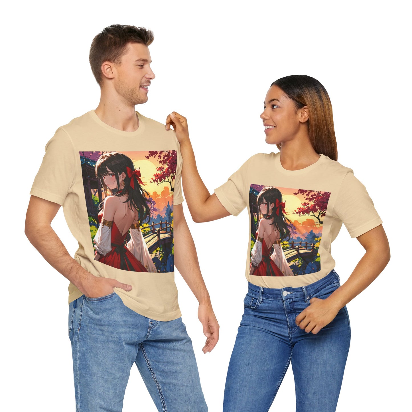 Utsukushī hana | HD Graphic | Anime Style | Pretty Girl | Unisex | Men's | Women's | Tee | T-Shirt