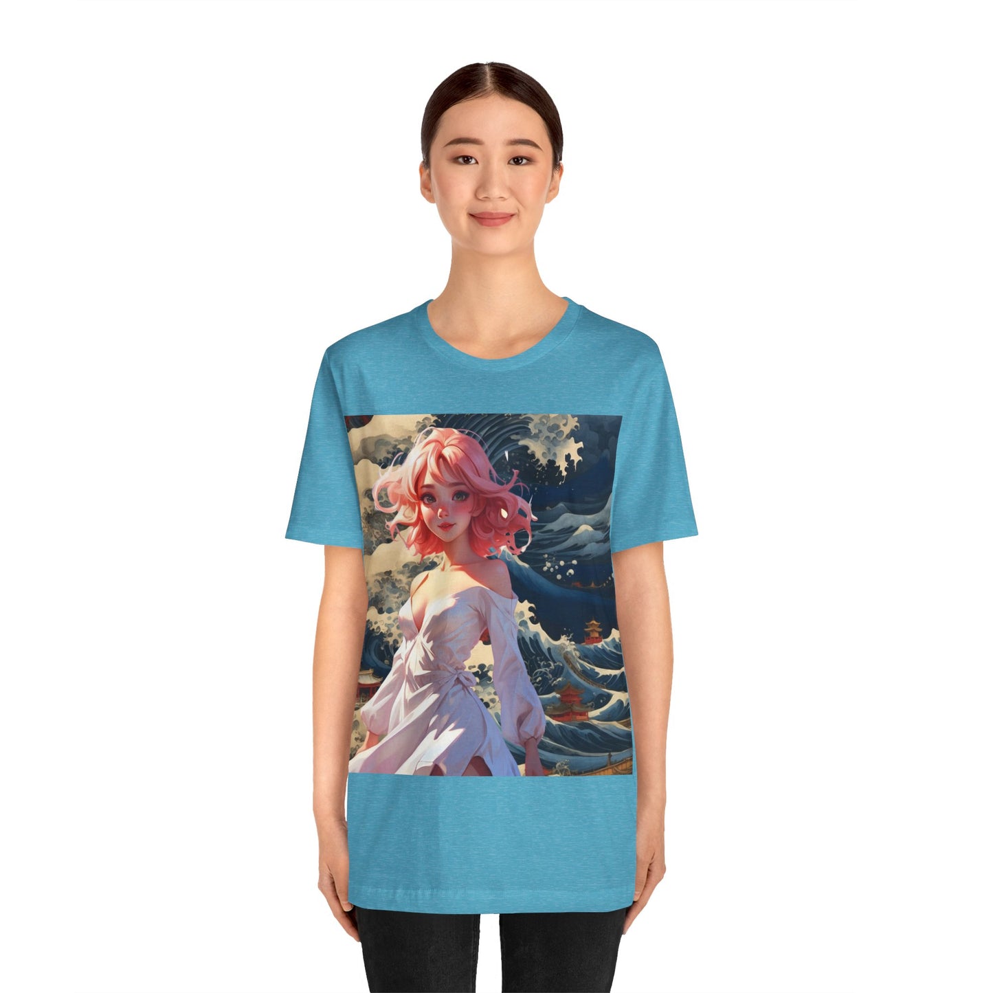 Waves of Beauty | HD Graphic | Pretty Girl | Japanese Art | Men's | Women's | Tee | T-Shirt