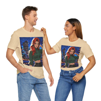 Always Up To No Good | Anime | City Girl | Red Head | Unisex | Men's | Women's | Tee | T-Shirt