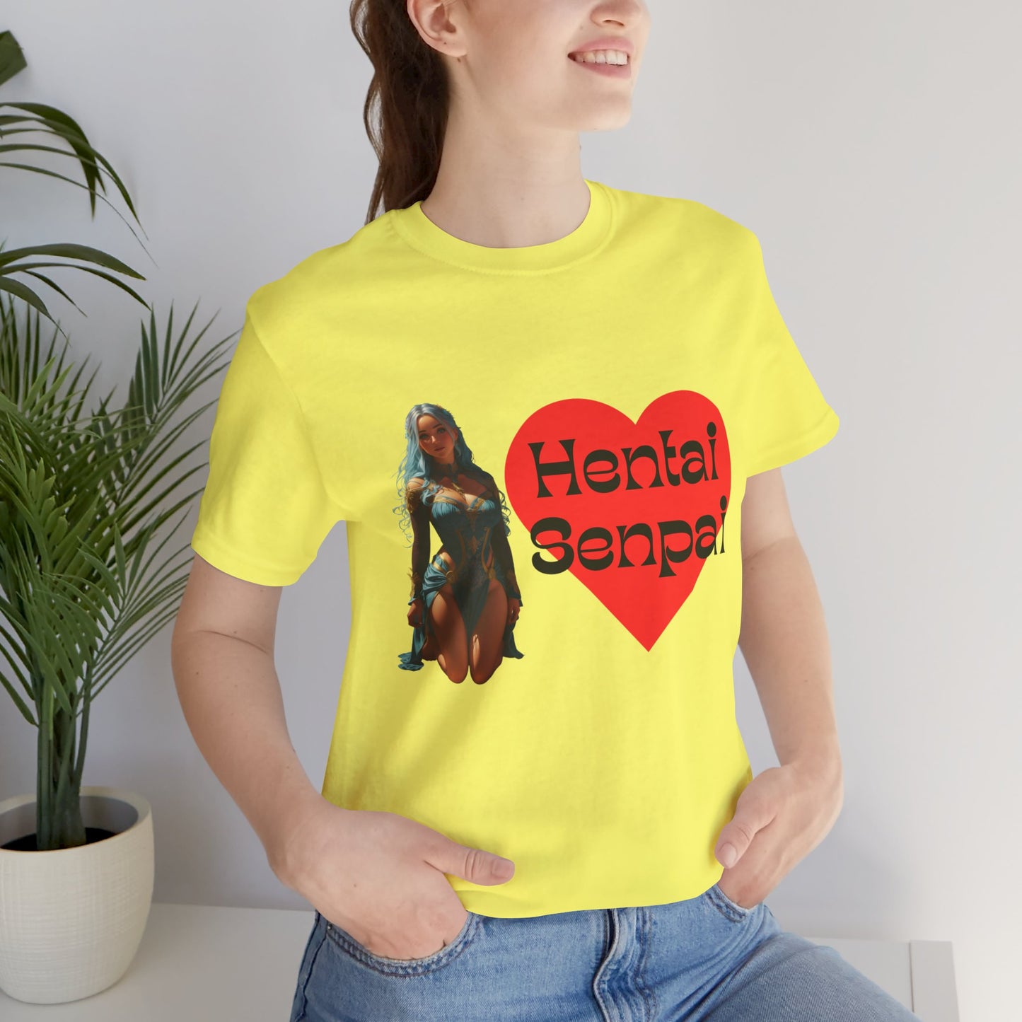 Hentai Senpai | Anime | CGI | Gamer | Fantasy Girl | Geek Gift | Unisex | Men's | Women's | Tee | T-Shirt