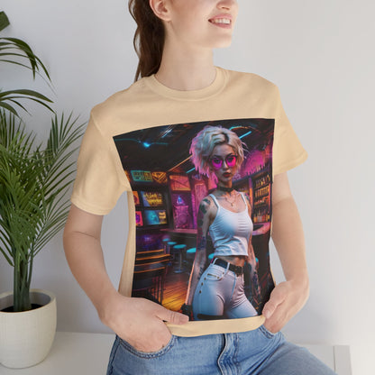 Bartender | HD Graphic | She Made Us Drinks To Drink, We Drunk Em | CyberPunk | Unisex | Men's | Women's | Tee | T-Shirt