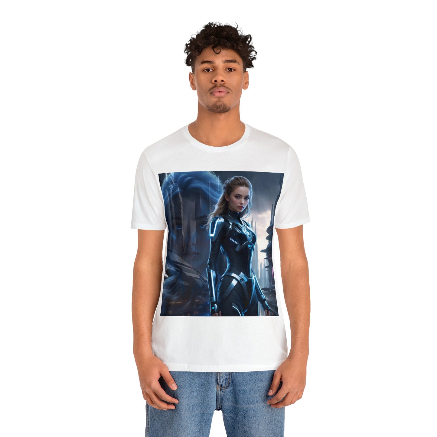 The Allure of Tomorrow | HD Graphic | Sci-Fi | Fantasy Girl | Tech Glam | Digital Beauty | Unisex | Men's | Women's | Tee | T-Shirt