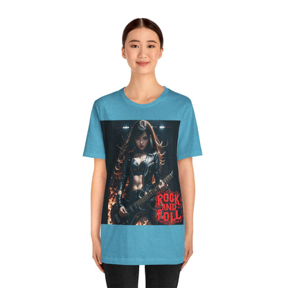 Rock Chic | Heavy Metal | Rock Music | Girl Rocker | HD Graphic | Unisex | Men's | Women's | Tee | T-Shirt