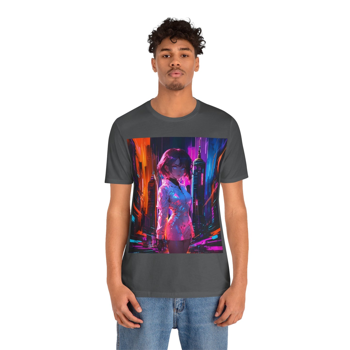 Crossroads Of Color | HD Graphic | Abstract | Neon Color | Anime | Unisex | Men's | Women's | Tee | T-Shirt