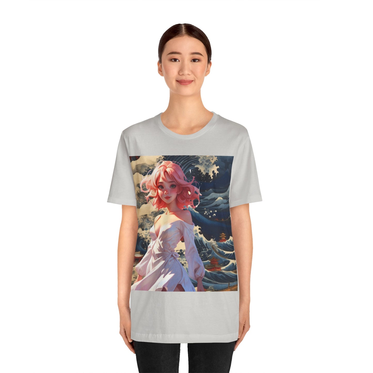 Waves of Beauty | HD Graphic | Pretty Girl | Japanese Art | Men's | Women's | Tee | T-Shirt