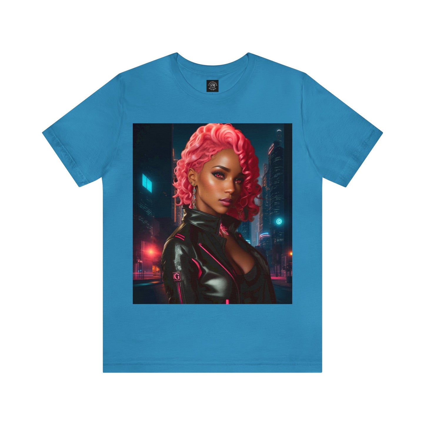 Pink Panthress | Anime Gift | Fantasy Girl | City Lights | Sci Fi | Futuristic | HD Graphics | Unisex | Men's | Women's | Tee | T-Shirt