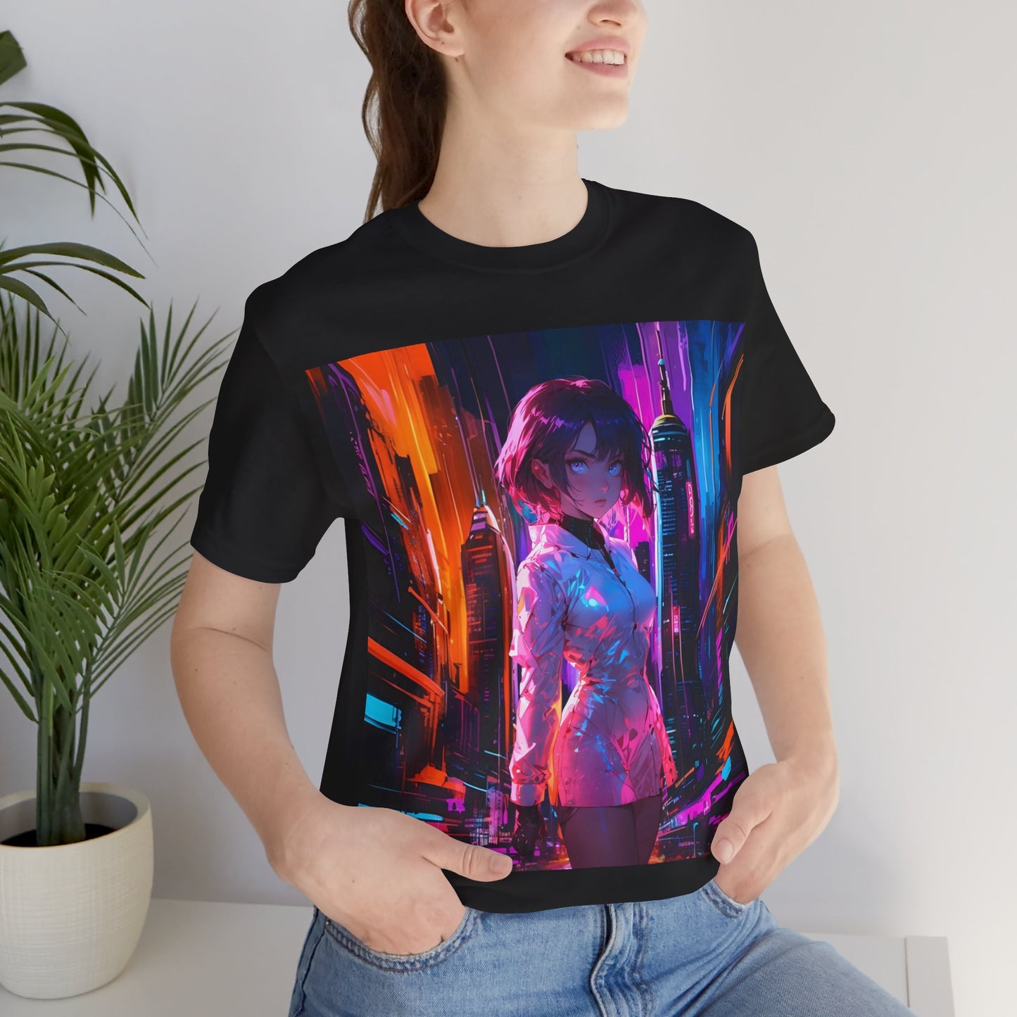 Crossroads Of Color | HD Graphic | Abstract | Neon Color | Anime | Unisex | Men's | Women's | Tee | T-Shirt