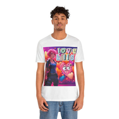 Love Kills | Cute | Anime | Hearts | Unisex | Men's | Women's | Tee | T-Shirt