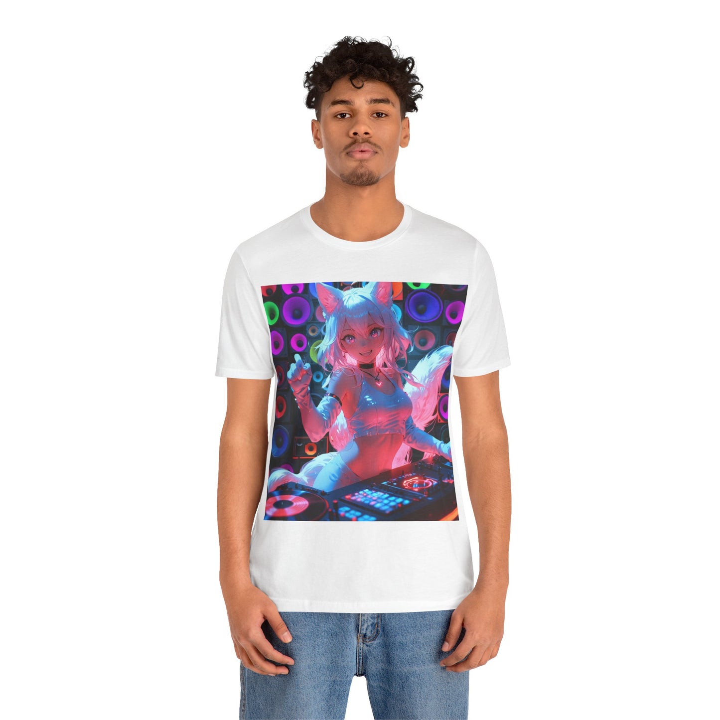 Last Night A DJ Saved My Life | HD Graphic | Rave | Party | Fox | Unisex | Men's | Women's | Tee | T-Shirt