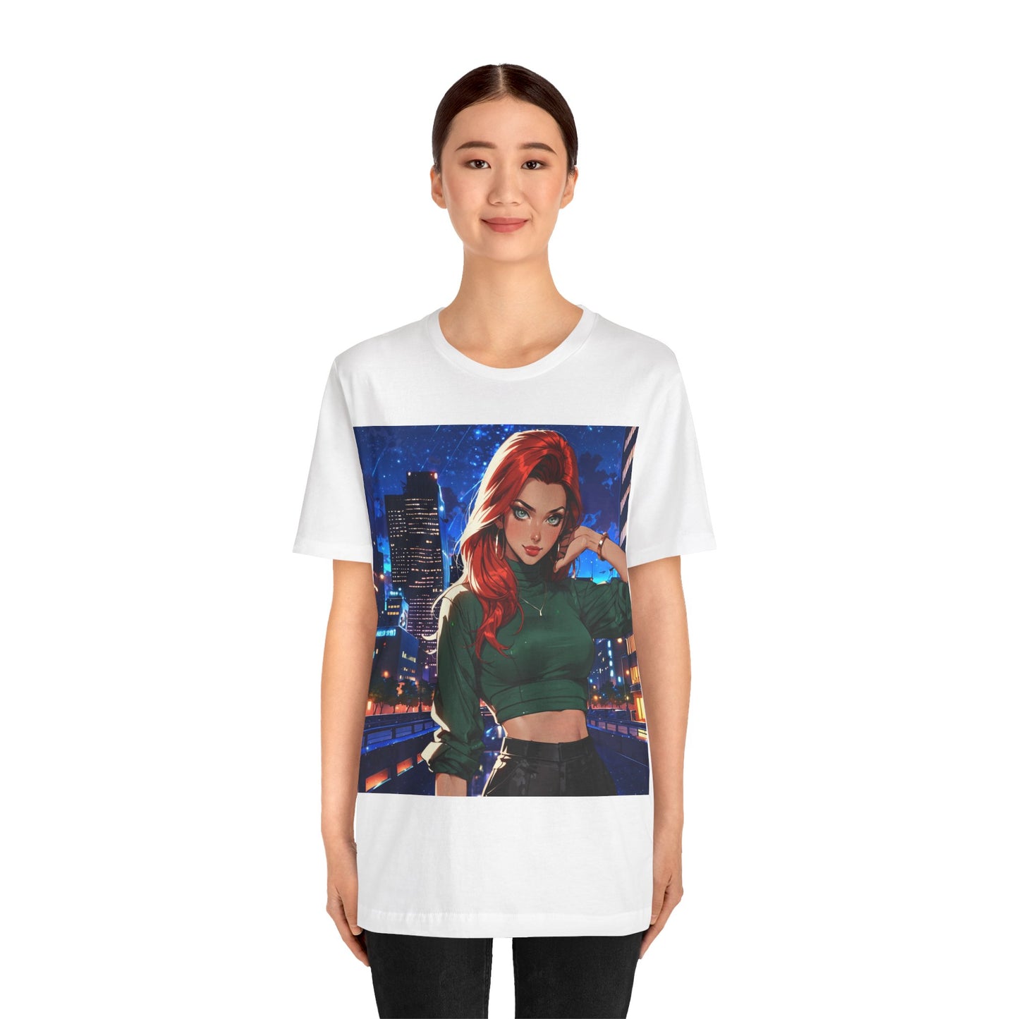 Always Up To No Good | Anime | City Girl | Red Head | Unisex | Men's | Women's | Tee | T-Shirt