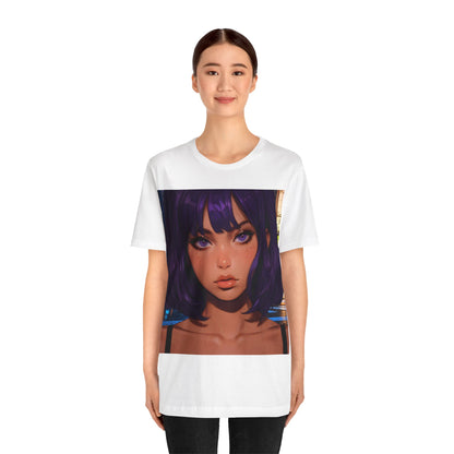 Extreme Close-Up | HD Graphic | Anime Style | Selfie | Purple Hair | Unisex | Men's | Women's | Tee | T-Shirt