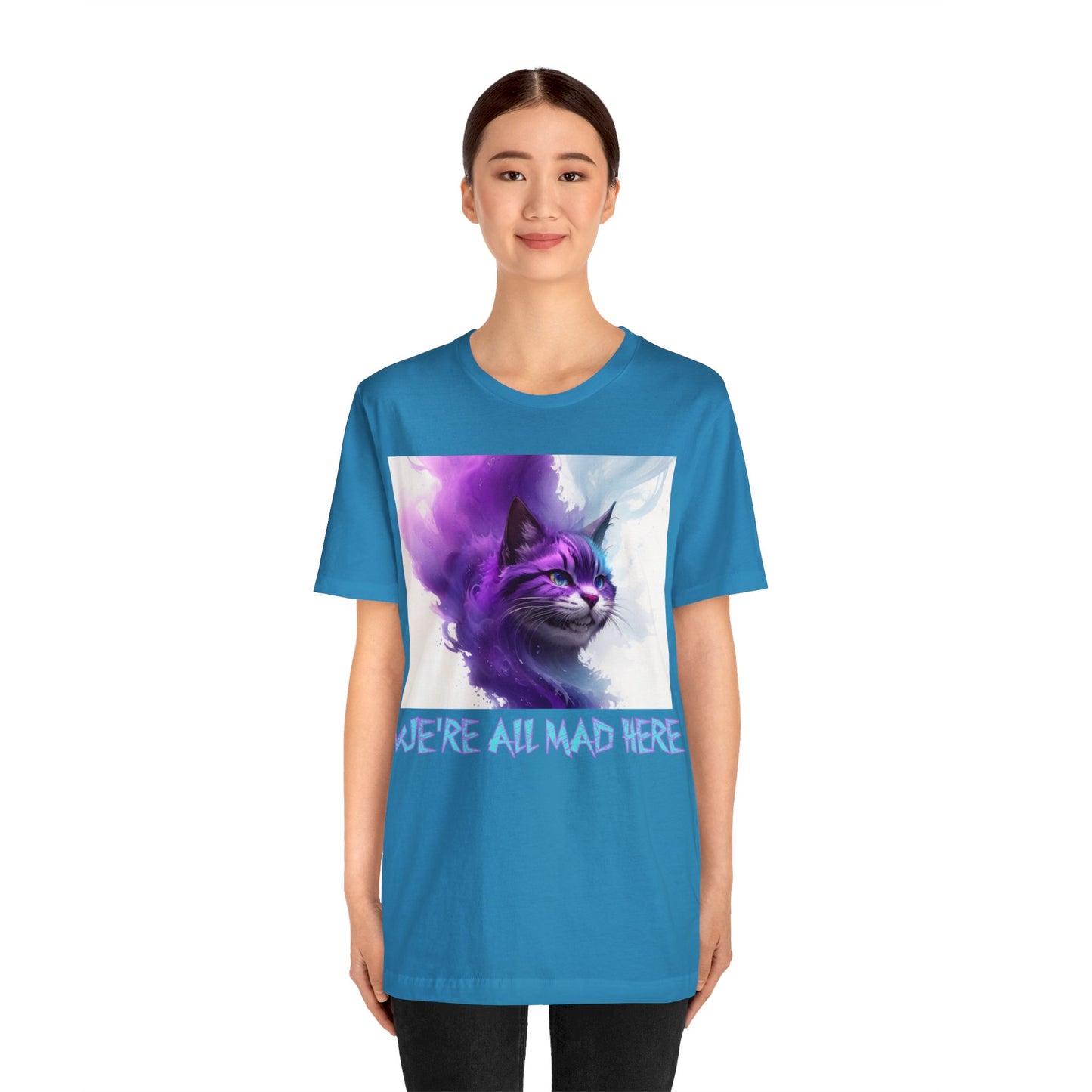 Cheshire Cat | We're All Mad Here | Alice Through The Looking Glass | Alice In Wonderland | Louis Carroll | Unisex | Men's | Women's | Tee | T-Shirt