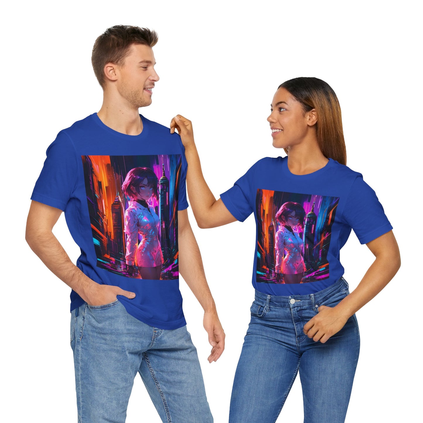 Crossroads Of Color | HD Graphic | Abstract | Neon Color | Anime | Unisex | Men's | Women's | Tee | T-Shirt