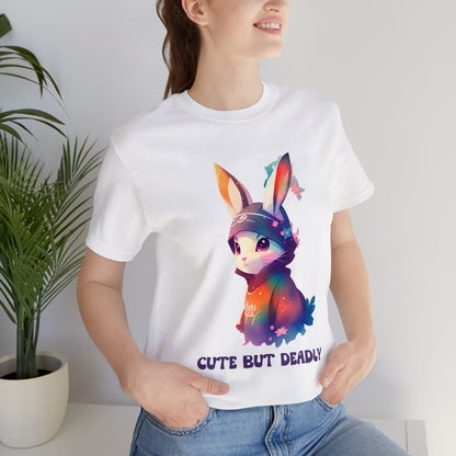 Cute But Deadly | Bunny Warrior | Cartoon | Rabbit | Usagi Yojimbo | Unisex | Men's | Women's | Tee | T-Shirt