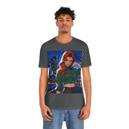 Always Up To No Good | Anime | City Girl | Red Head | Unisex | Men's | Women's | Tee | T-Shirt