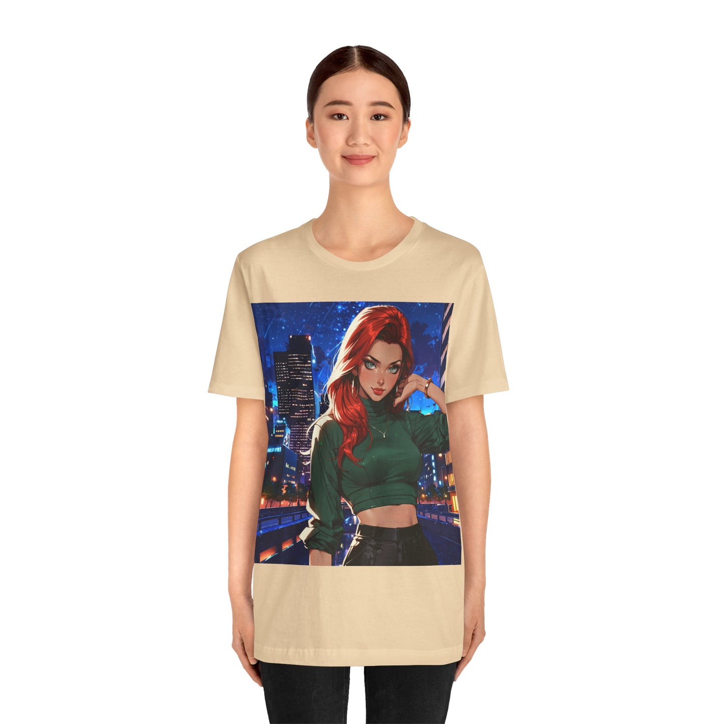 Always Up To No Good | Anime | City Girl | Red Head | Unisex | Men's | Women's | Tee | T-Shirt