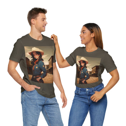 The Showdown | HD Graphic | Wild West | Cowgirl | Unisex | Men's | Women's | Tee | T-Shirt