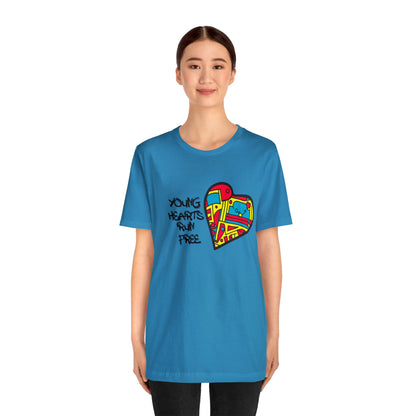 Young Hearts | Run Free | T-Shirt | Music Tee | Party Gift | Disco | Graffiti | House Music | Music Lovers | Fun | Unisex | Men's | Women's | HD Graphics | All Ages | Cool