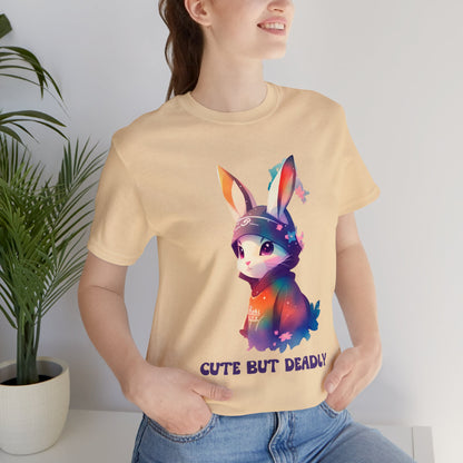 Cute But Deadly | Bunny Warrior | Cartoon | Rabbit | Usagi Yojimbo | Unisex | Men's | Women's | Tee | T-Shirt