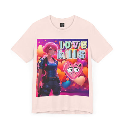 Love Kills | Cute | Anime | Hearts | Unisex | Men's | Women's | Tee | T-Shirt