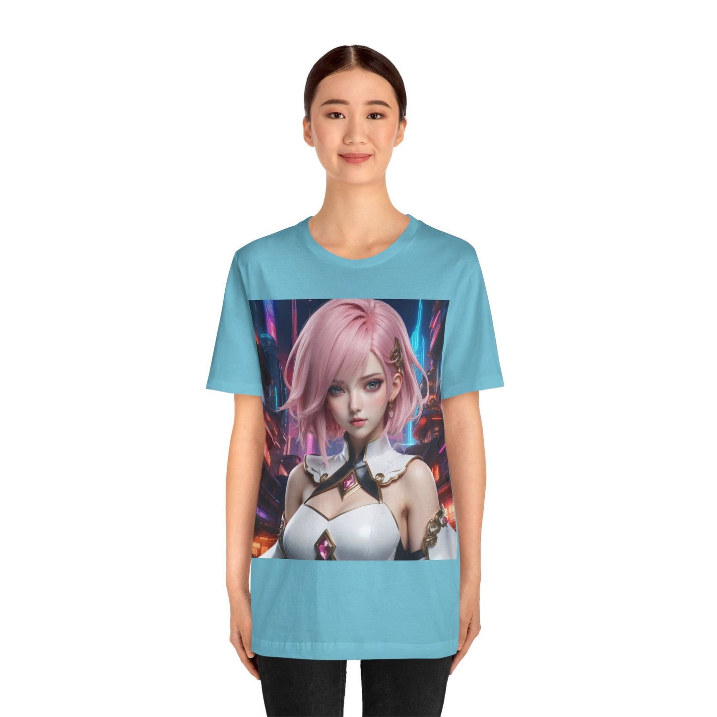 Kawaii Desu | Cute | Anime | CGI | Gamer | Fantasy Girl | Geek Gift | HD Graphics | Weeb | Waifu | Unisex | Men's | Women's| Tee | T-Shirt