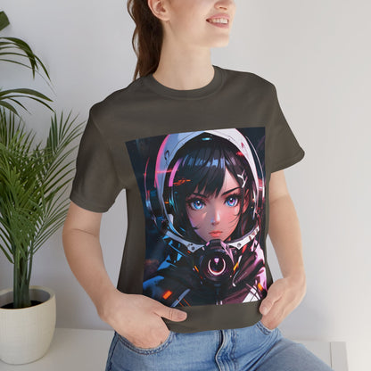 Starlit Stunner | HD Graphic | Sci-Fi | Anime | Woman Astronaut | Unisex | Men's | Women's | Tee | T-Shirt