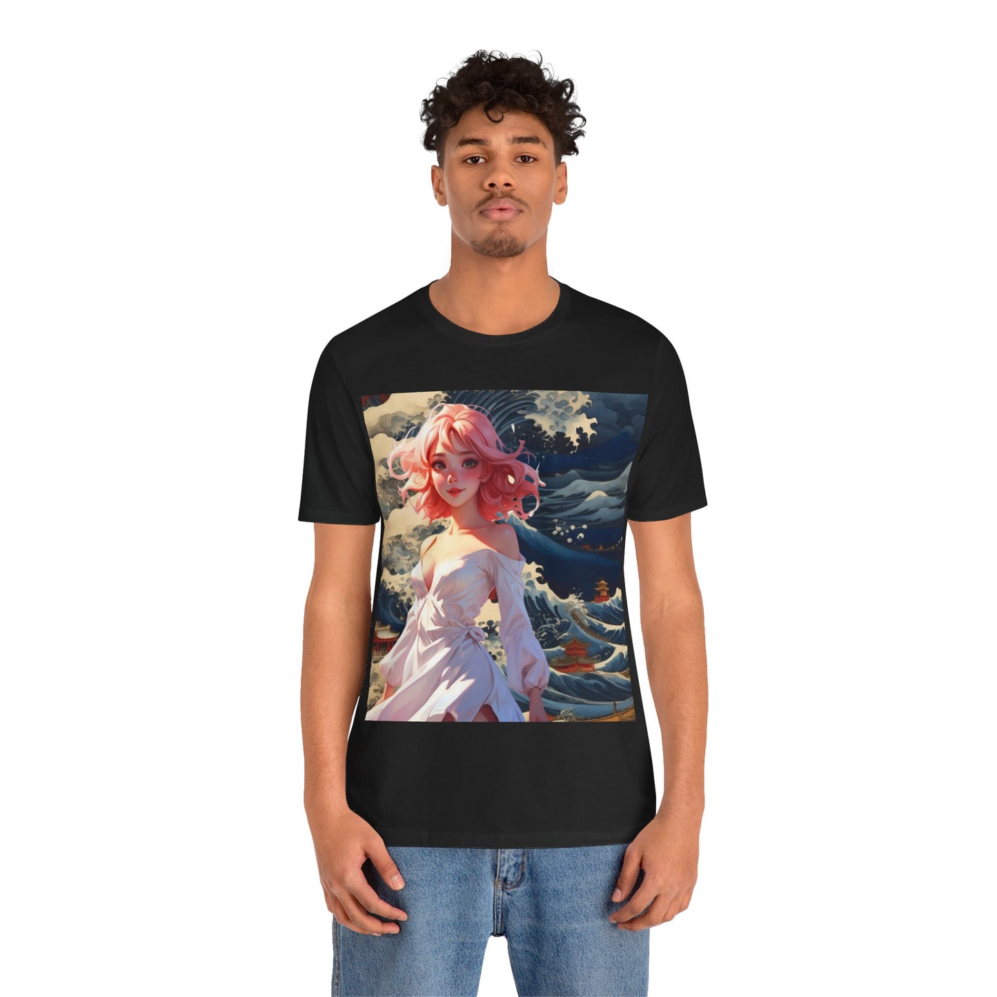 Waves of Beauty | HD Graphic | Pretty Girl | Japanese Art | Men's | Women's | Tee | T-Shirt