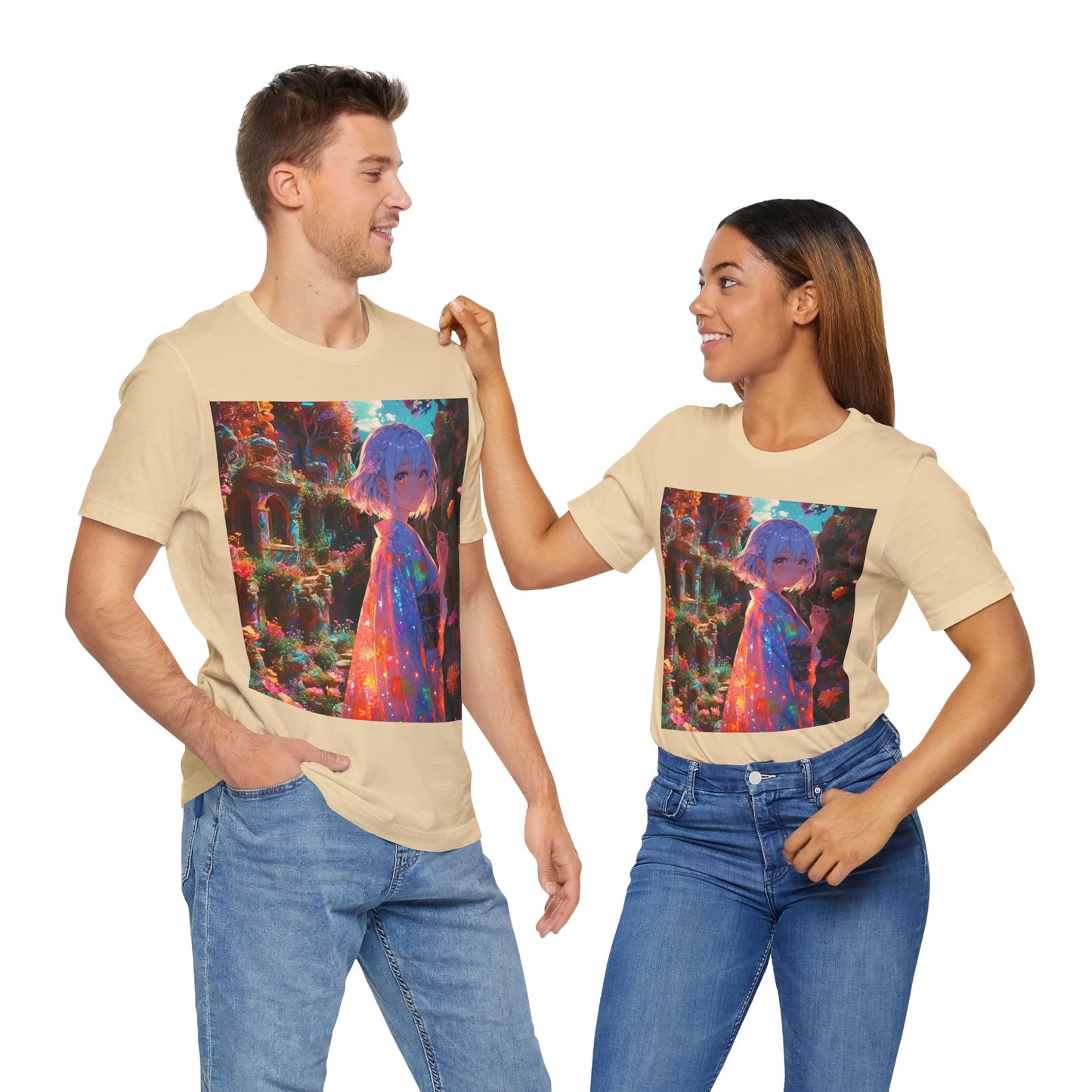 Floral Visions | HD Graphic| Anime | Pretty Girl | Unisex | Men's | Women's | Tee | T-Shirt