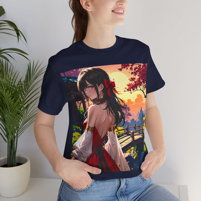 Utsukushī hana | HD Graphic | Anime Style | Pretty Girl | Unisex | Men's | Women's | Tee | T-Shirt