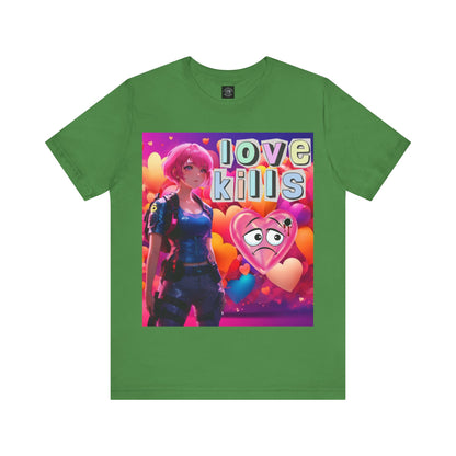 Love Kills | Cute | Anime | Hearts | Unisex | Men's | Women's | Tee | T-Shirt