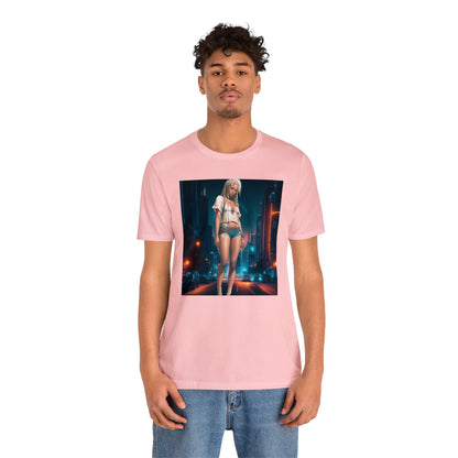 Night Shoot | Anime Gift | Fantasy Girl | City Lights | Sci Fi | Futuristic | HD Graphics | Unisex | Men's | Women's | Tee | T-Shirt