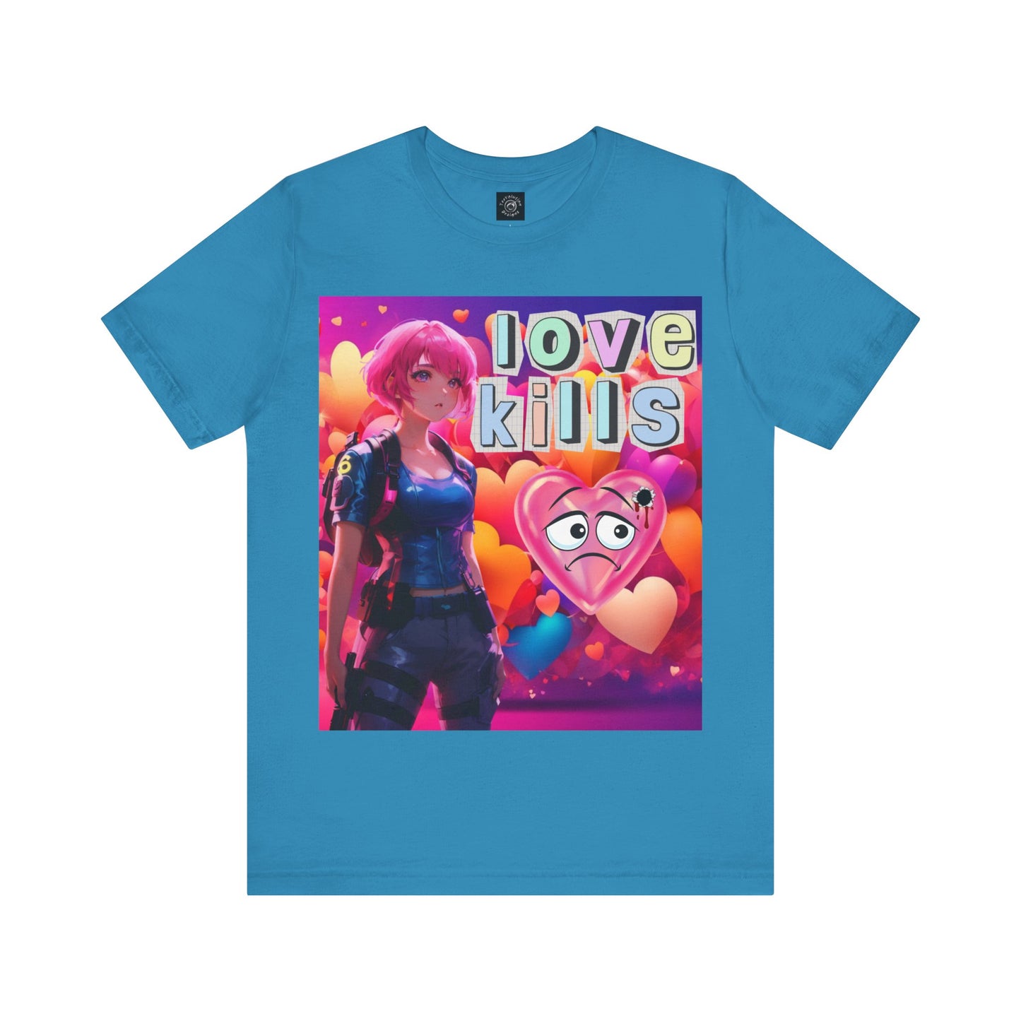 Love Kills | Cute | Anime | Hearts | Unisex | Men's | Women's | Tee | T-Shirt