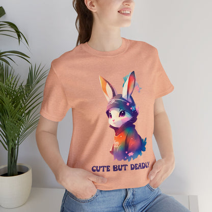 Cute But Deadly | Bunny Warrior | Cartoon | Rabbit | Usagi Yojimbo | Unisex | Men's | Women's | Tee | T-Shirt