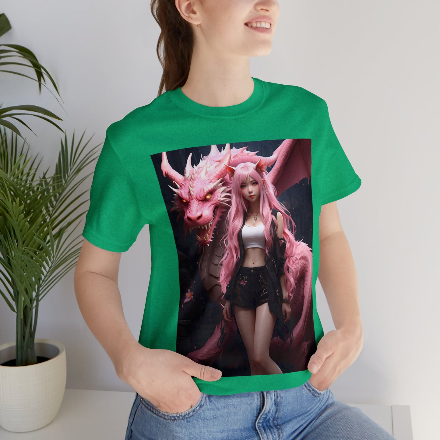 Dragon Lady | Fantasy | Anime | Gamer | HD Graphic | Unisex | Men's | Women's | Tee | T-Shirt